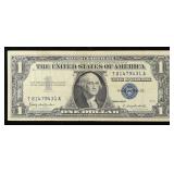 1957B $1 Blue Seal Silver Certificate Grades vf++