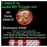 BU Shotgun Lincoln 1c roll, 1960-p 50 pcs Dunbar W