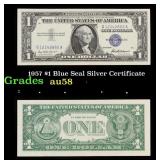 1957 $1 Blue Seal Silver Certificate Grades Choice