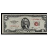1953B $2 Red Seal United States Note Grades xf