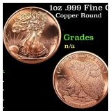 1oz .999 Fine Copper Bullion Round - Walking Liber