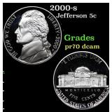 2000-s Proof Jefferson Nickel 5c Grades GEM++ Proo