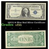 1957A $1 Blue Seal Silver Certificate Grades vf++