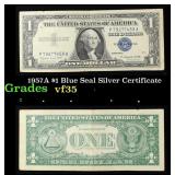 1957A $1 Blue Seal Silver Certificate Grades vf++