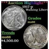 *Highlight* 1917-p Walking Liberty Half Dollar 50c