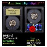 ***Auction Highlight*** 1943-d Jefferson Nickel 5c