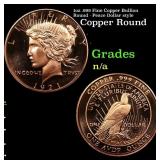 1oz .999 Fine Copper Bullion Round - Peace Dollar