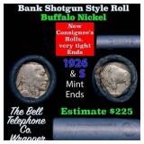 Buffalo Nickel Shotgun Roll in Old Bank Style 
