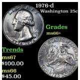 1976-d Washington Quarter 25c Grades GEM++ Unc