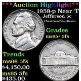 ***Auction Highlight*** 1958-p Jefferson Nickel Ne