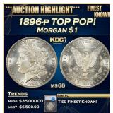 1896-p Morgan Dollar TOP POP! $1 ms68 SEGS