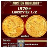 1879-p Gold Liberty Quarter Eagle $2 1/2 Choice+ U