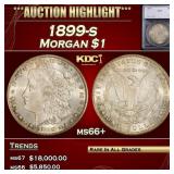 1899-s Morgan Dollar $1 ms66+ SEGS