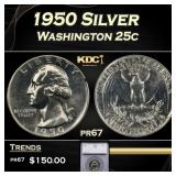 1950 Proof Washington Quarter Silver 25c pr67 SEGS