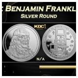 Founders of Liberty: Benjamin Franklin 1 oz Silver
