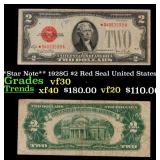 **Star Note** 1928G $2 Red Seal United States Note