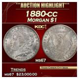 1880-cc Morgan Dollar $1 ms67 SEGS