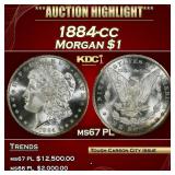 1884-cc Morgan Dollar $1 ms67 PL SEGS
