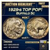 1929-s Buffalo Nickel TOP POP! 5c ms67+ SEGS
