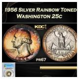 PCGS 1956 Proof Washington Quarter Silver Rainbow