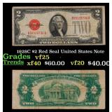 1928C $2 Red Seal United States Note Grades vf+