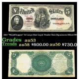 1934A $5 Blue Seal Silver Certificate Grades Selec