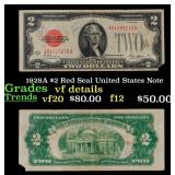 1928A $2 Red Seal United States Note Grades vf det