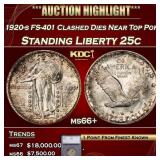 1920-s FS-401 Standing Liberty Quarter Clashed Die