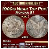 1900-s Morgan Dollar Near Top Pop! $1 ms66+ SEGS
