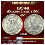 1934-s Walking Liberty Half Dollar 50c ms64+ SEGS