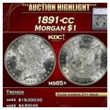 1891-cc Morgan Dollar $1 ms65+ SEGS