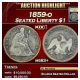 1859-o Seated Liberty Dollar $1 Select+ Unc USCG