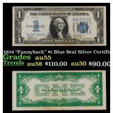 1934 "Funnyback" $1 Blue Seal Silver Certificate G