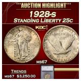 1928-s Standing Liberty Quarter 25c ms67 SEGS