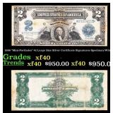 1899 "Mini-Portholes" $2 Large Size Silver Certifi