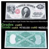 1917 $1 Large Size Legal Tender Note Grades Select