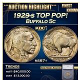 1929-s Buffalo Nickel TOP POP! 5c ms67+ SEGS