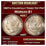 1887-s Morgan Dollar Colorfully Toned Top Pop! $1
