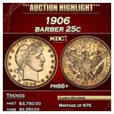 1906 Proof Barber Quarter 25c pr66+ SEGS