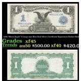 1899 "Black Eagle" $1 large size Blue Seal Silver