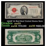 1928F $2 Red Seal United States Note Grades Choice