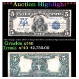 1899 Oncpapa Indian Chief  $5 Large Size Silver Ce