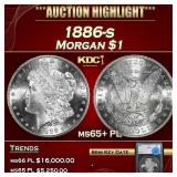 1886-s Morgan Dollar $1 ms65+ PL SEGS