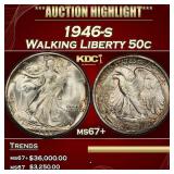 1946-s Walking Liberty Half Dollar 50c ms67+ SEGS