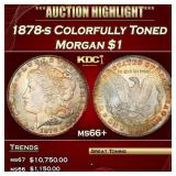 1878-s Morgan Dollar Colorfully Toned $1 ms66+ SEG