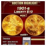 1901-s Gold Liberty Eagle $10 ms66+ SEGS