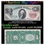 1869 "Rainbow Note" $1 Large Size Legal Tender Not