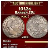 1912-s Barber Quarter 25c ms66+ SEGS