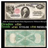1880 $1 United States Note Grades vf++ Signatures
