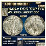 1946-p DDR Walking Liberty Half Dollar TOP POP! 50